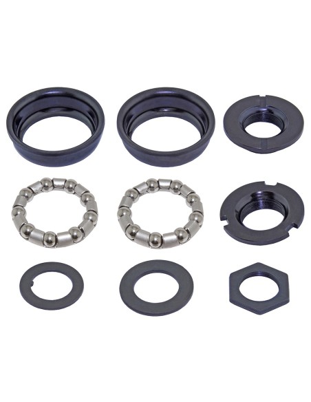 Bottom Bracket Set 1/Piece Crank 5/16x9 24tpi Black.